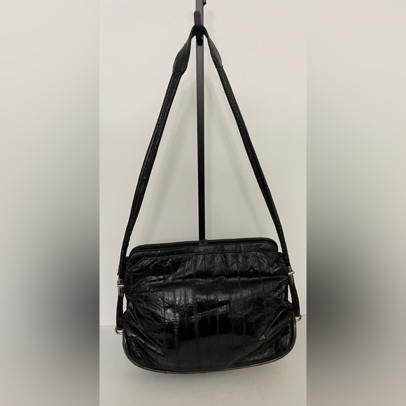 Vintage Eel Skin Black Purse - Picture 2 of 9
